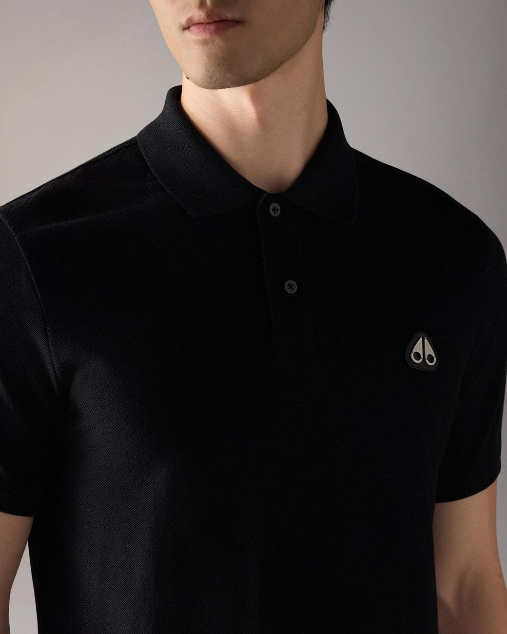 Moose Knuckles Black Everett Polo for men