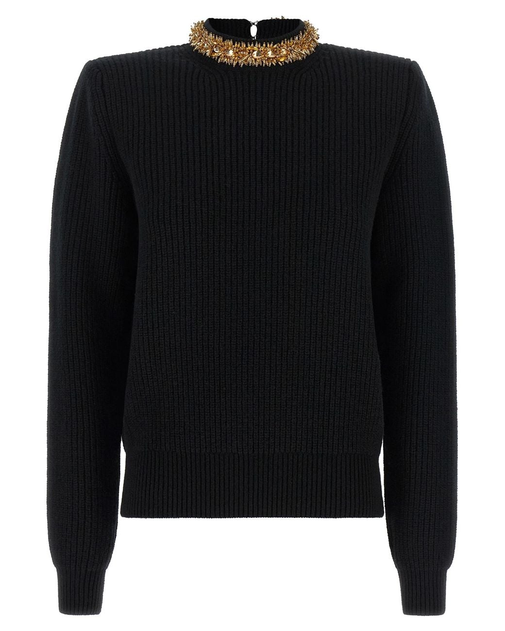 Balmain Black 'Rocaille' Bead Sweater