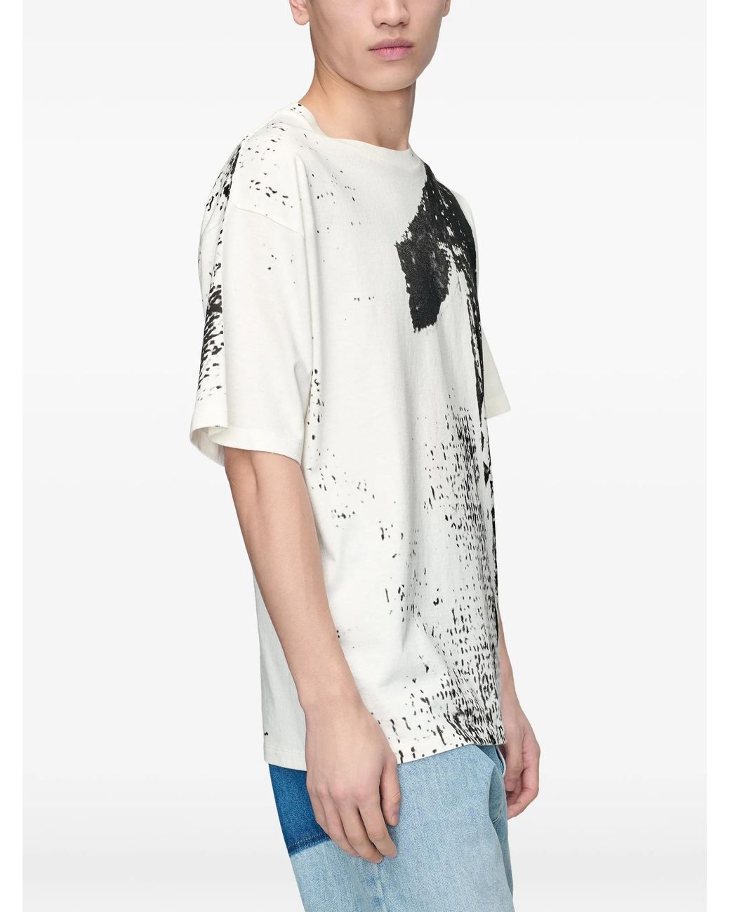 MM6 by Maison Margiela White Number 10 Print Cotton T-Shirt for men