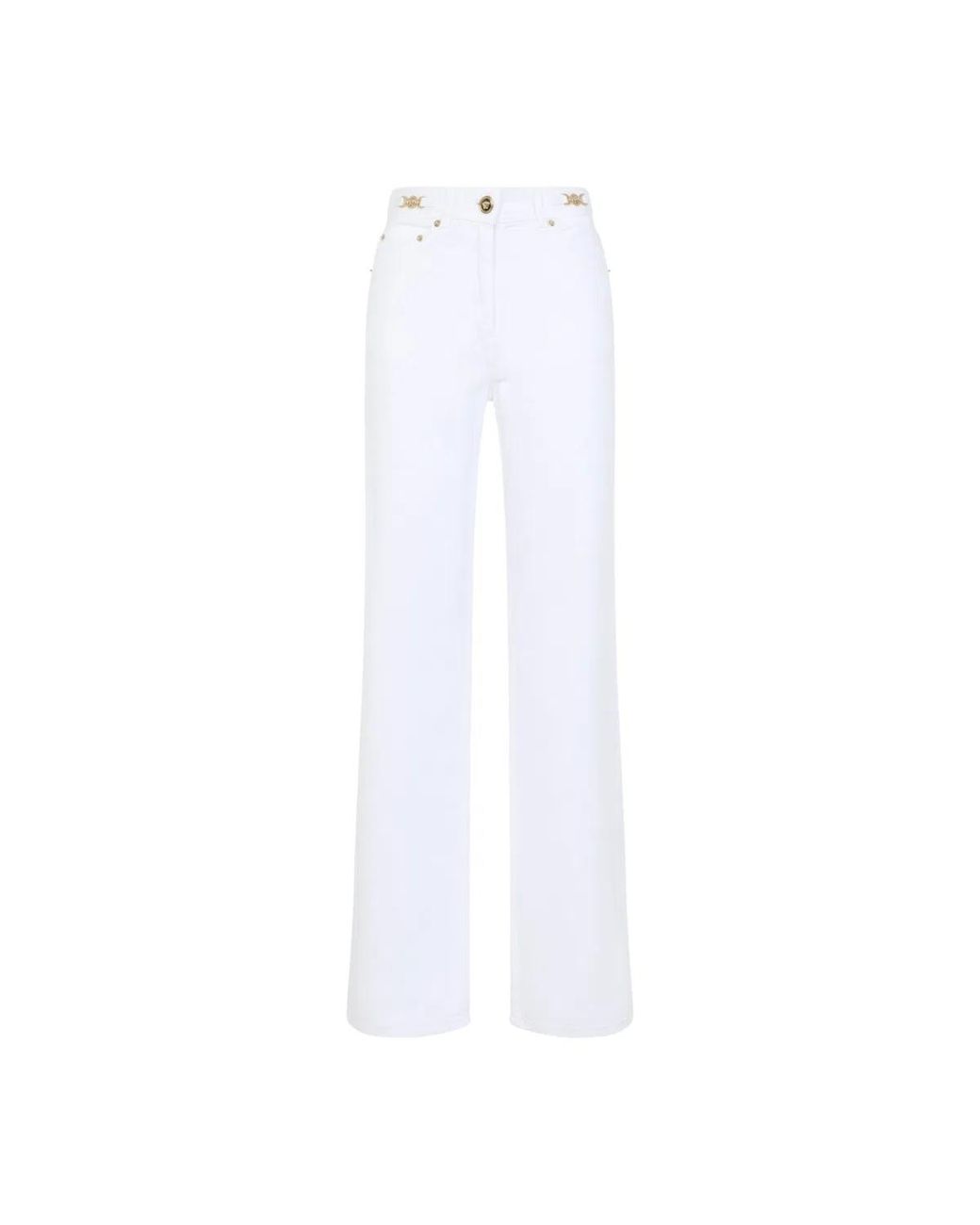 Versace White Cotton Jeans