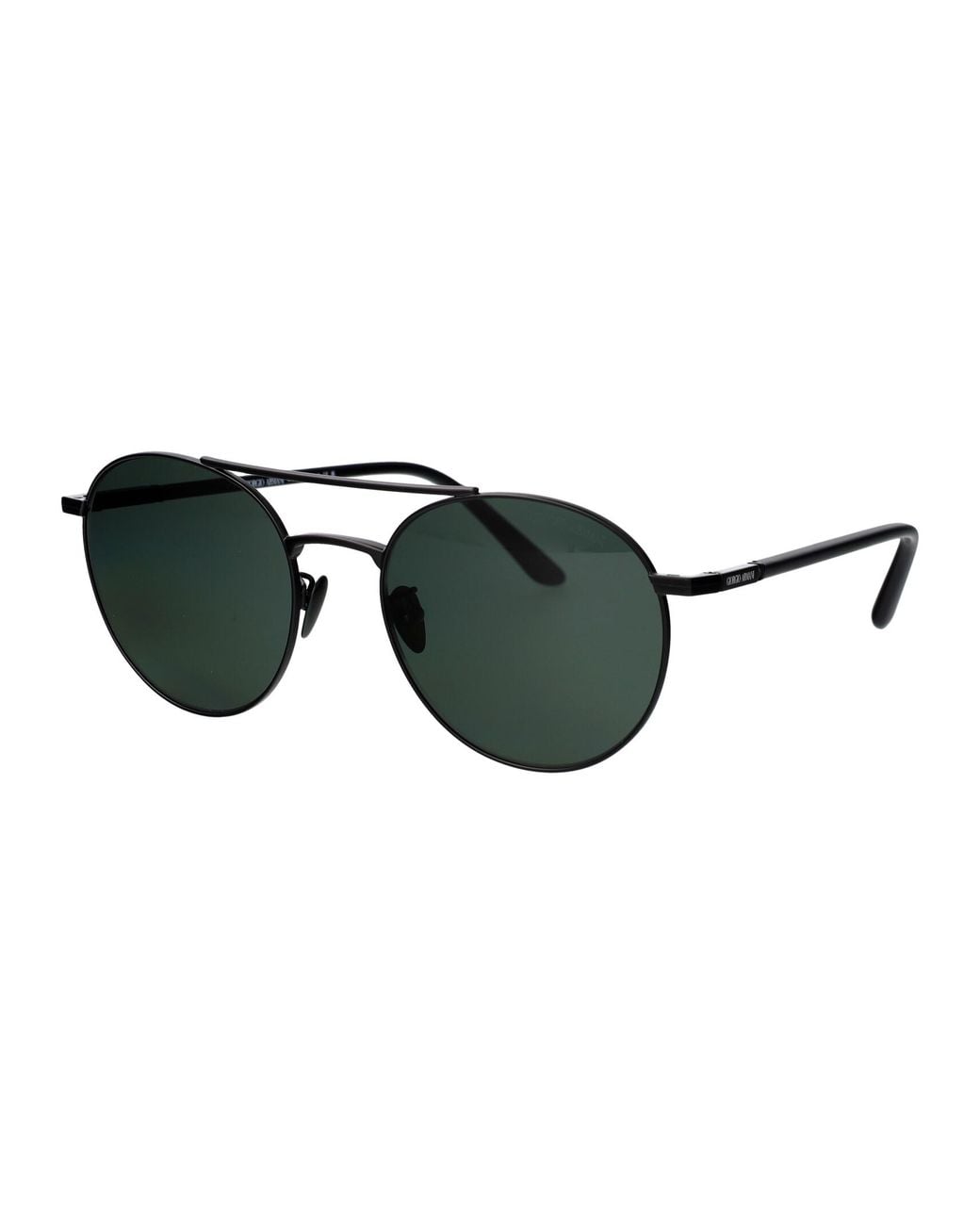 Giorgio Armani Green Matte Steel Sunglasses