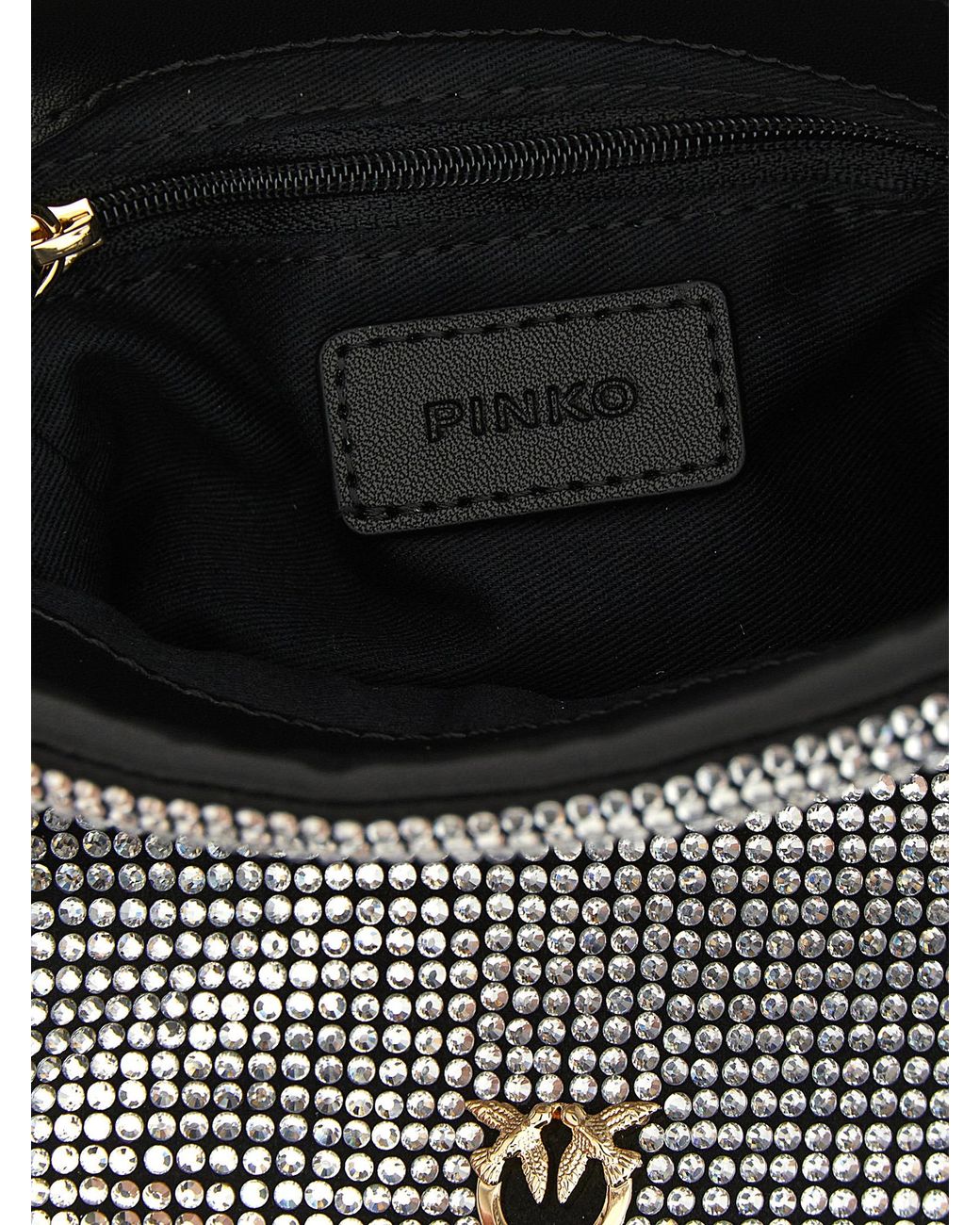 Pinko Gray Rhinestone Bucket Bag