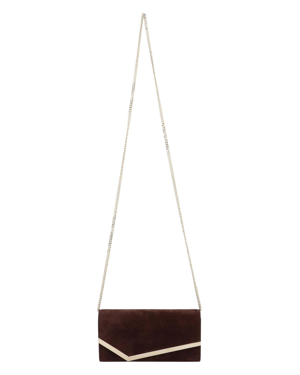 Jimmy Choo Brown Emmie Suede Clutch