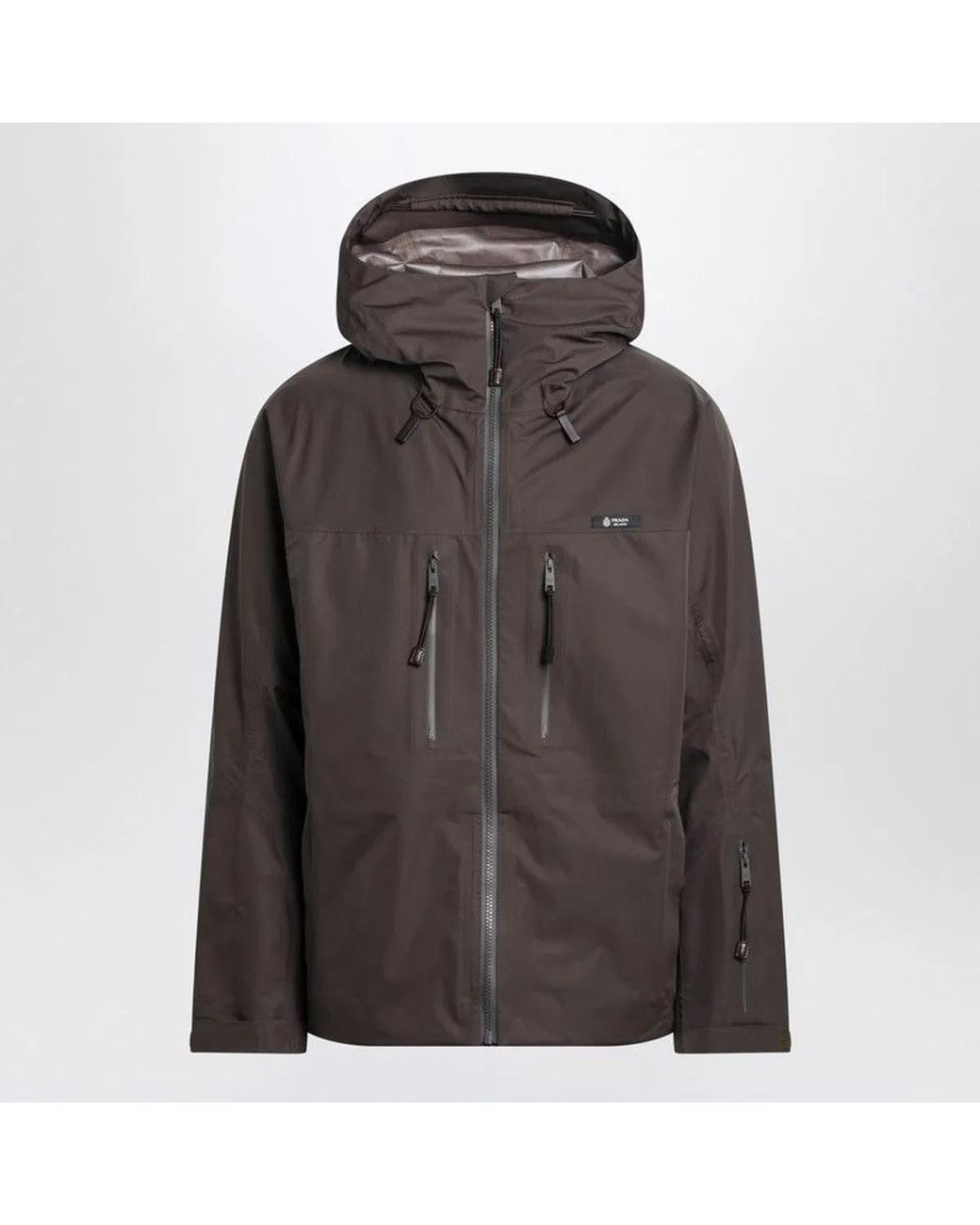 Prada Brown Camouflage Hooded Jacket for men