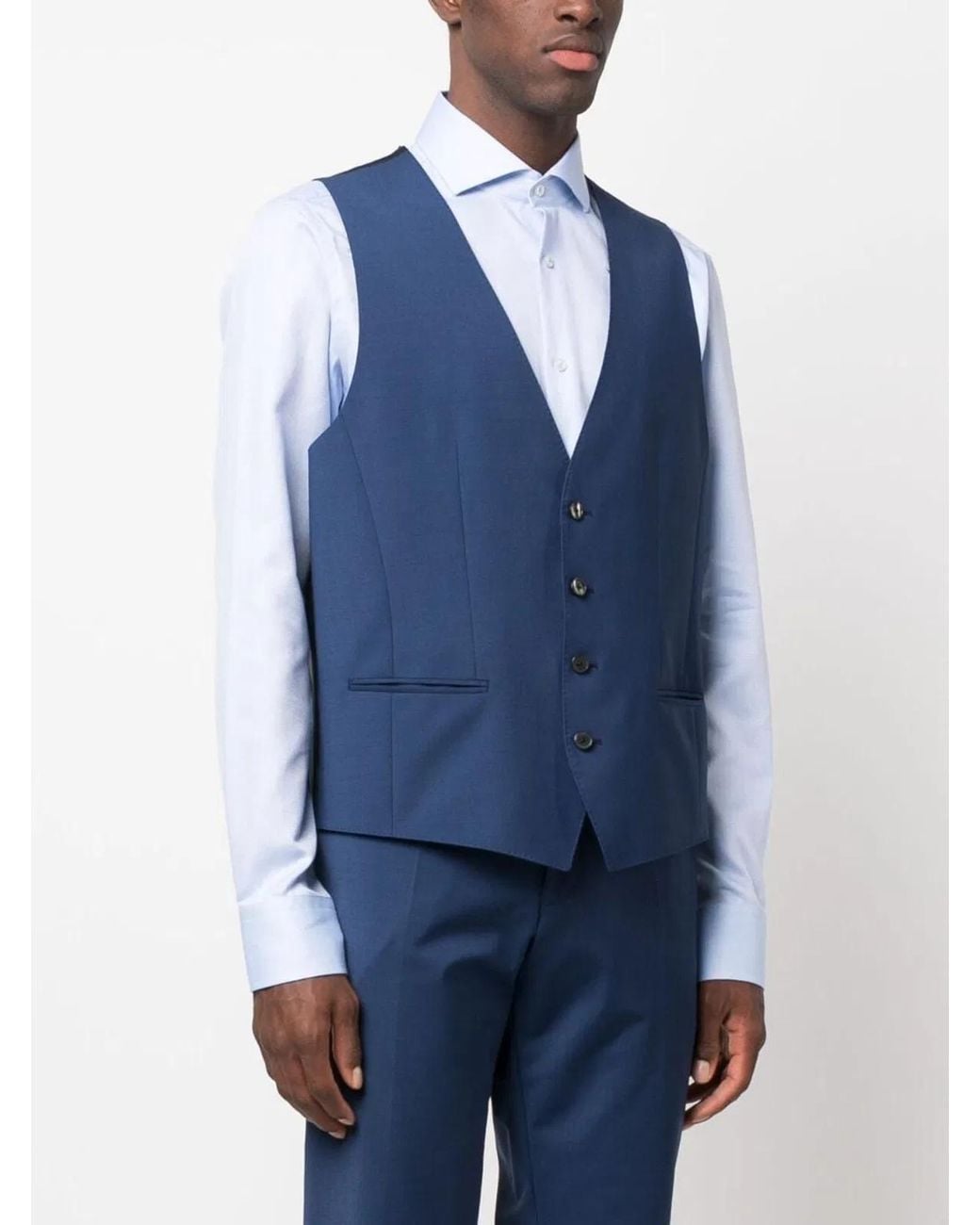 Boss Blue Chaleco Conjunto for men