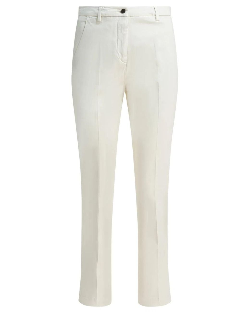 Briglia 1949 White Cotton Modal Trousers