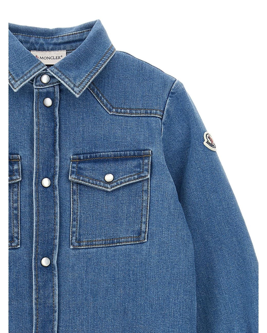 Moncler Blue Enfant Denim Shirt