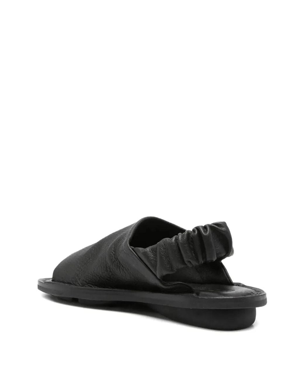 Trippen Black "Nudge" Flat Sandals