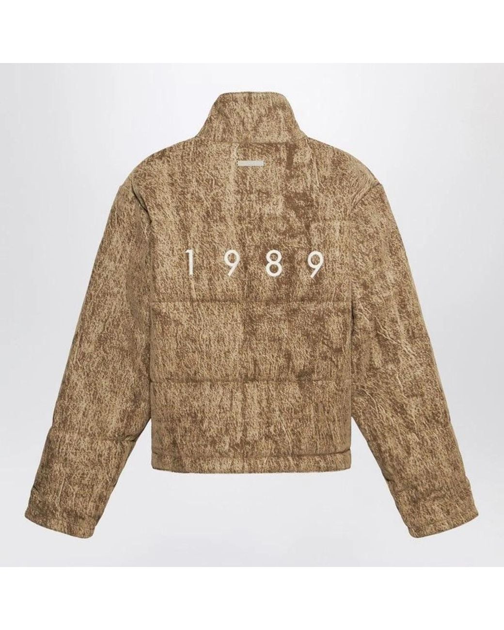 1989 STUDIO Brown Flock Denim Puffer 1989 Camo for men