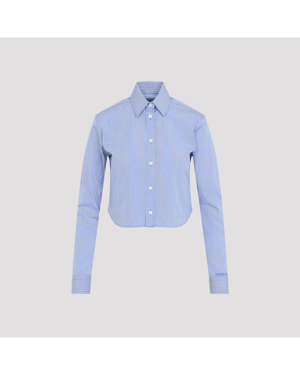Balenciaga Blue Cropped Shirt