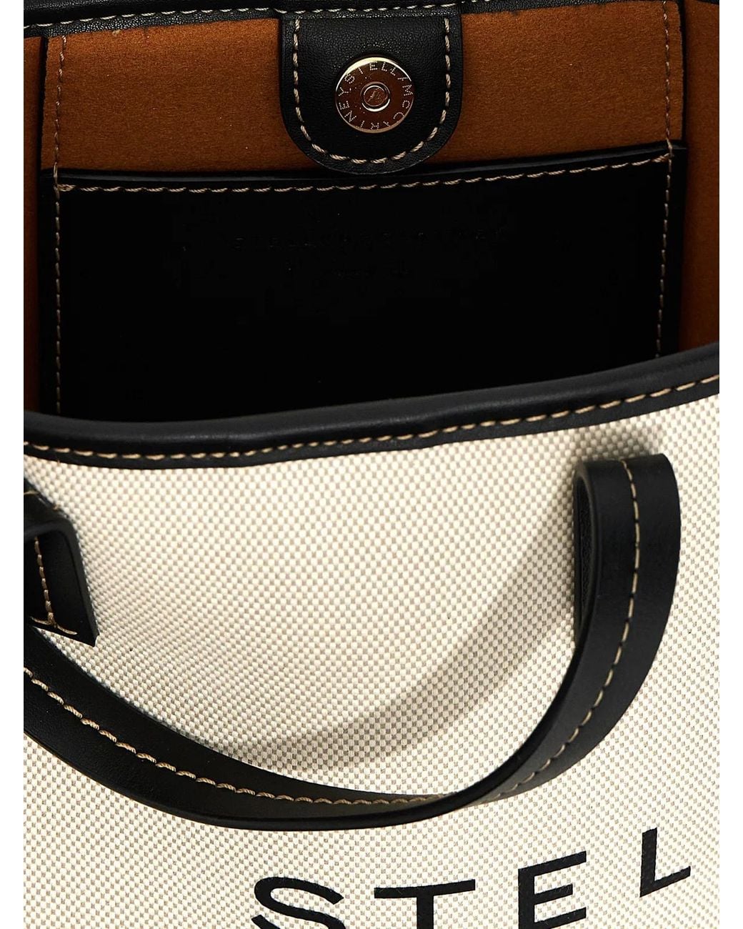 Stella McCartney Natural Logo Shopping Bag