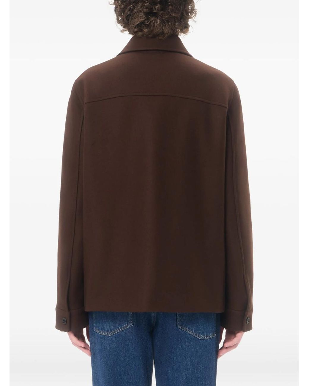 Valentino Garavani Brown Wool Jacket With Vgold for men