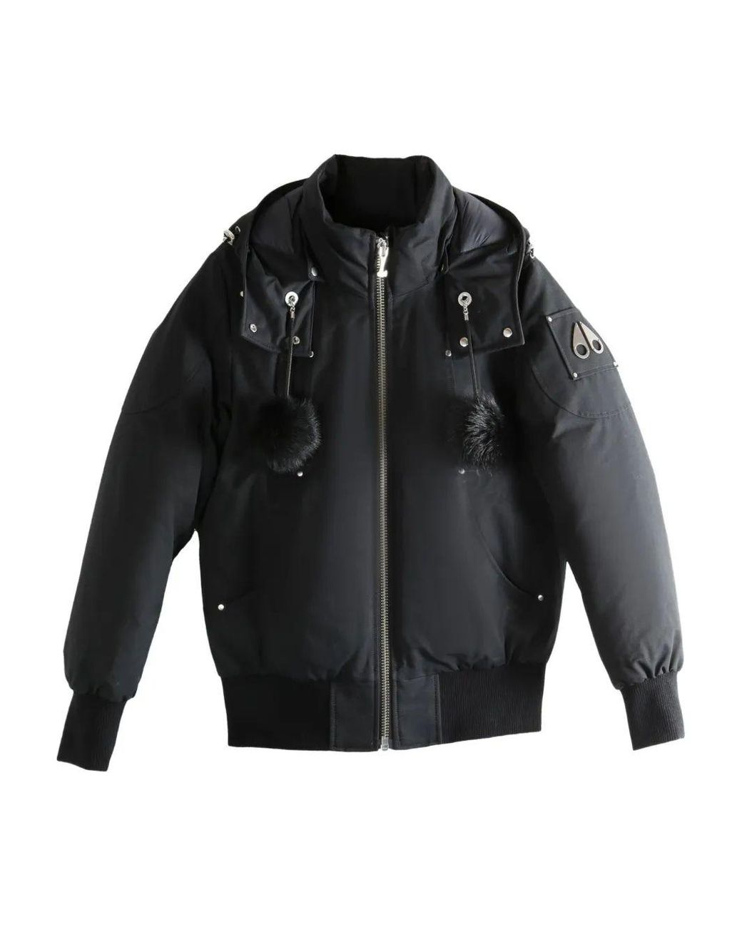 Moose Knuckles Black Debbie Bomber Jacket