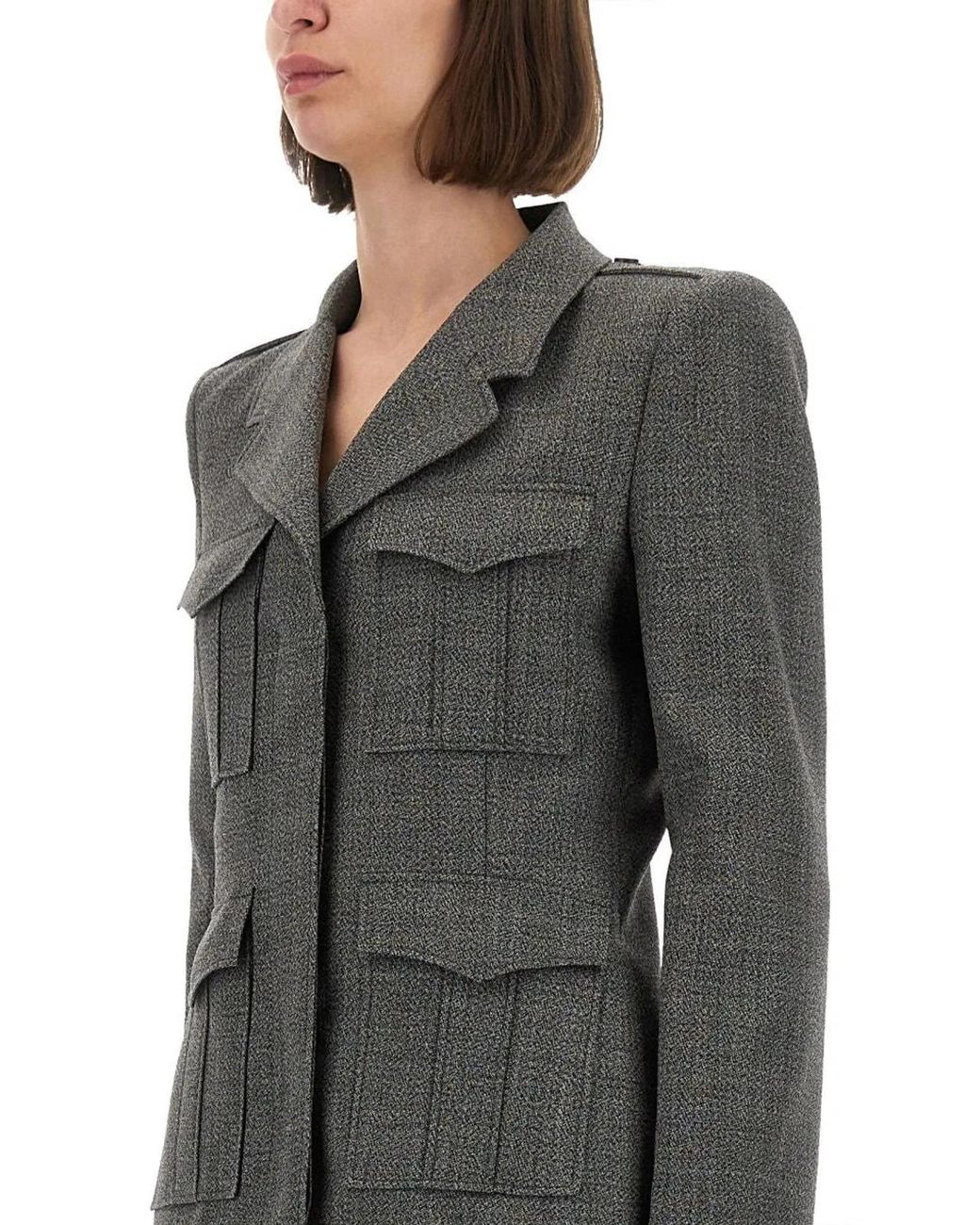 McQueen Gray Wool Jacket