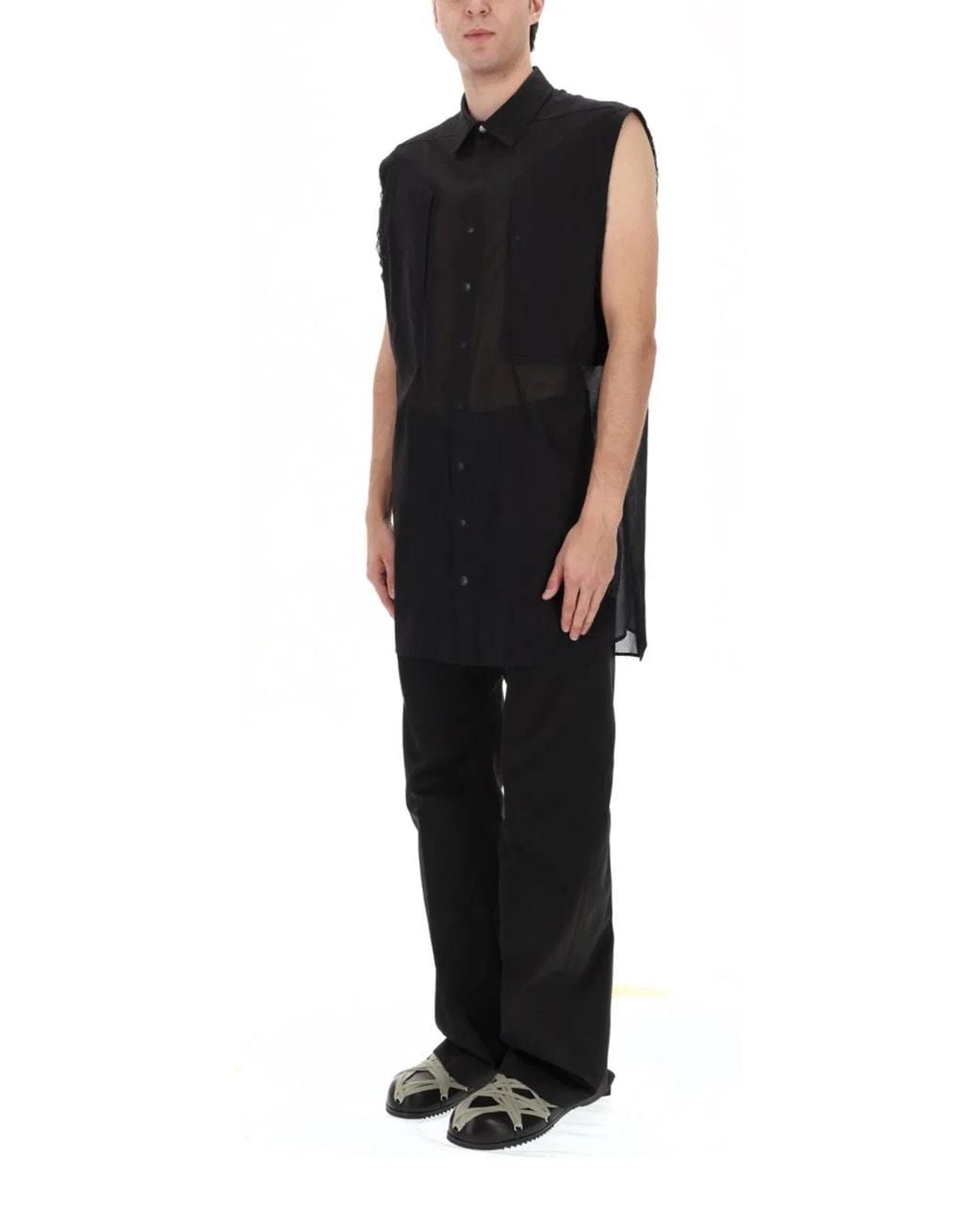 Rick Owens Black Cotton Shirt for men