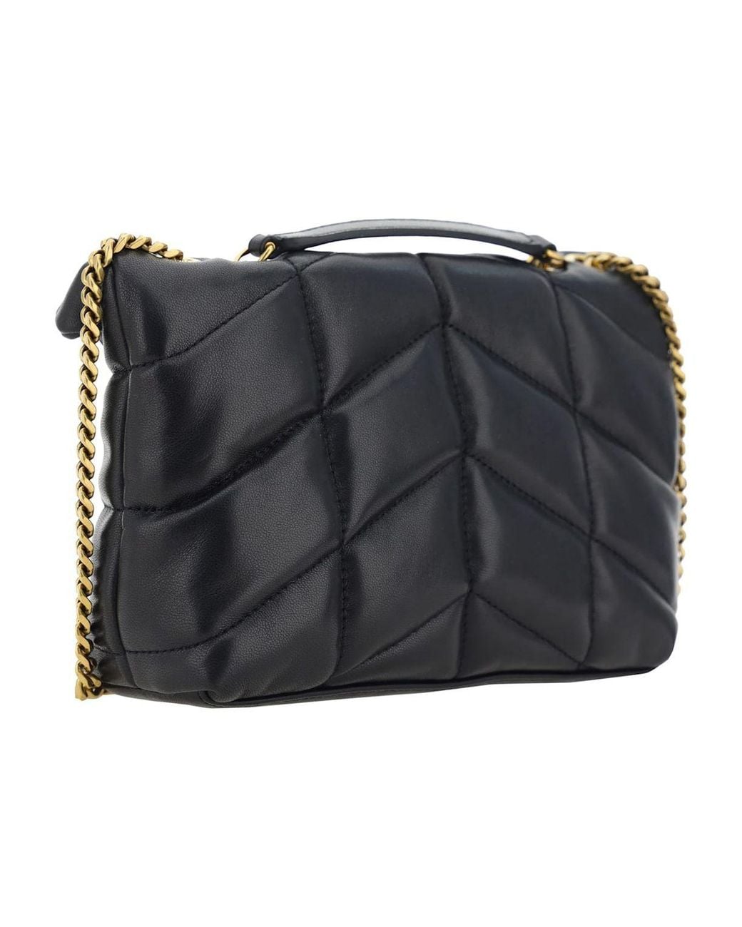 Saint Laurent Black Puffer Toy Shoulder Bag
