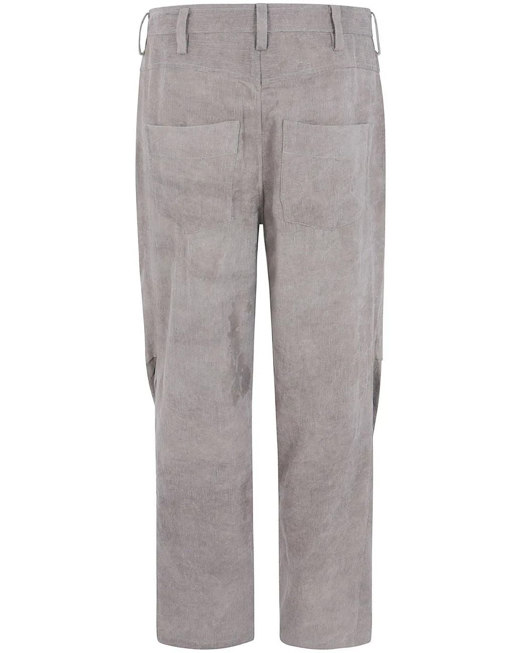 Ziggy Chen Gray Jacquard Worker Jeans for men