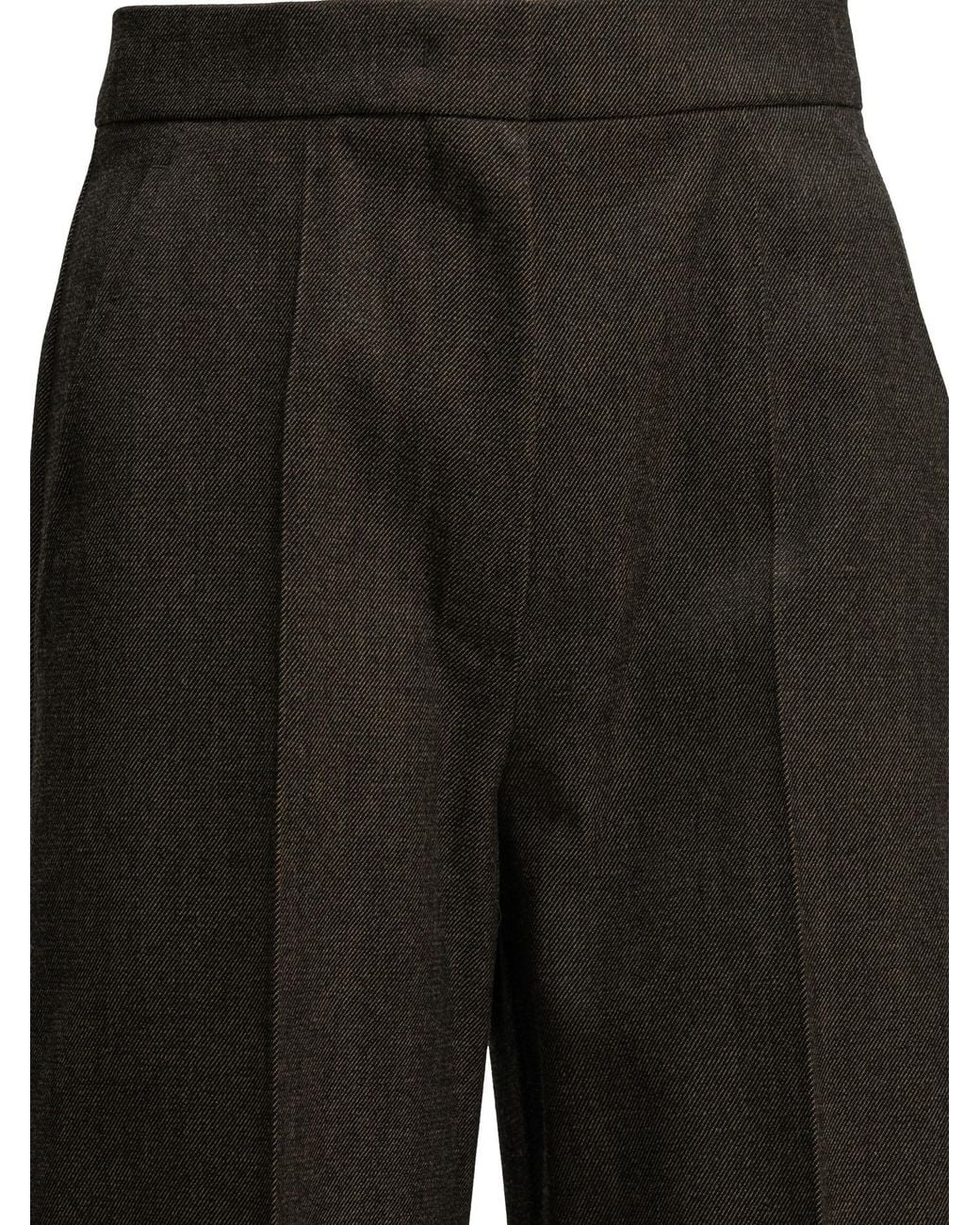 Max Mara Black Tailored Wool Pants