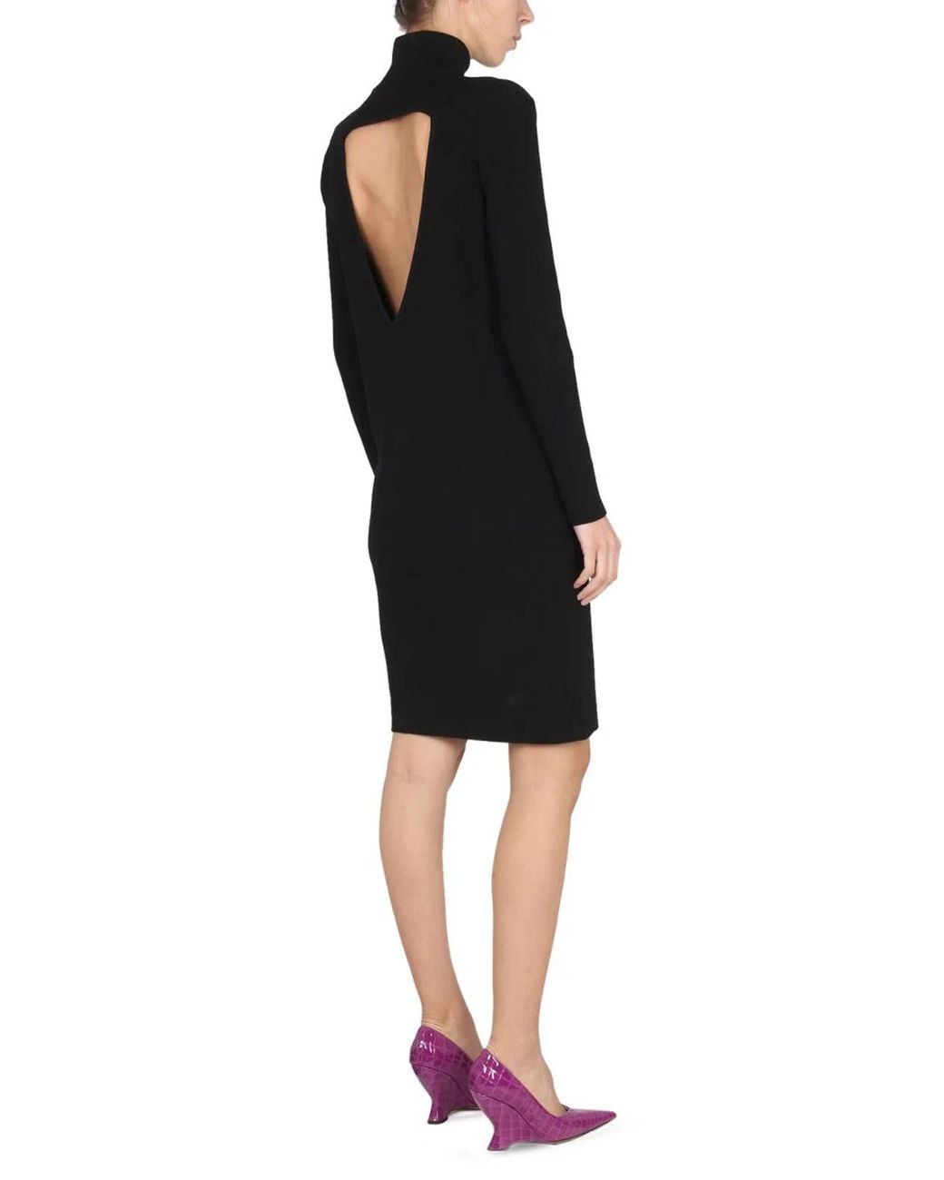 Bottega Veneta Black Knitted Dresses