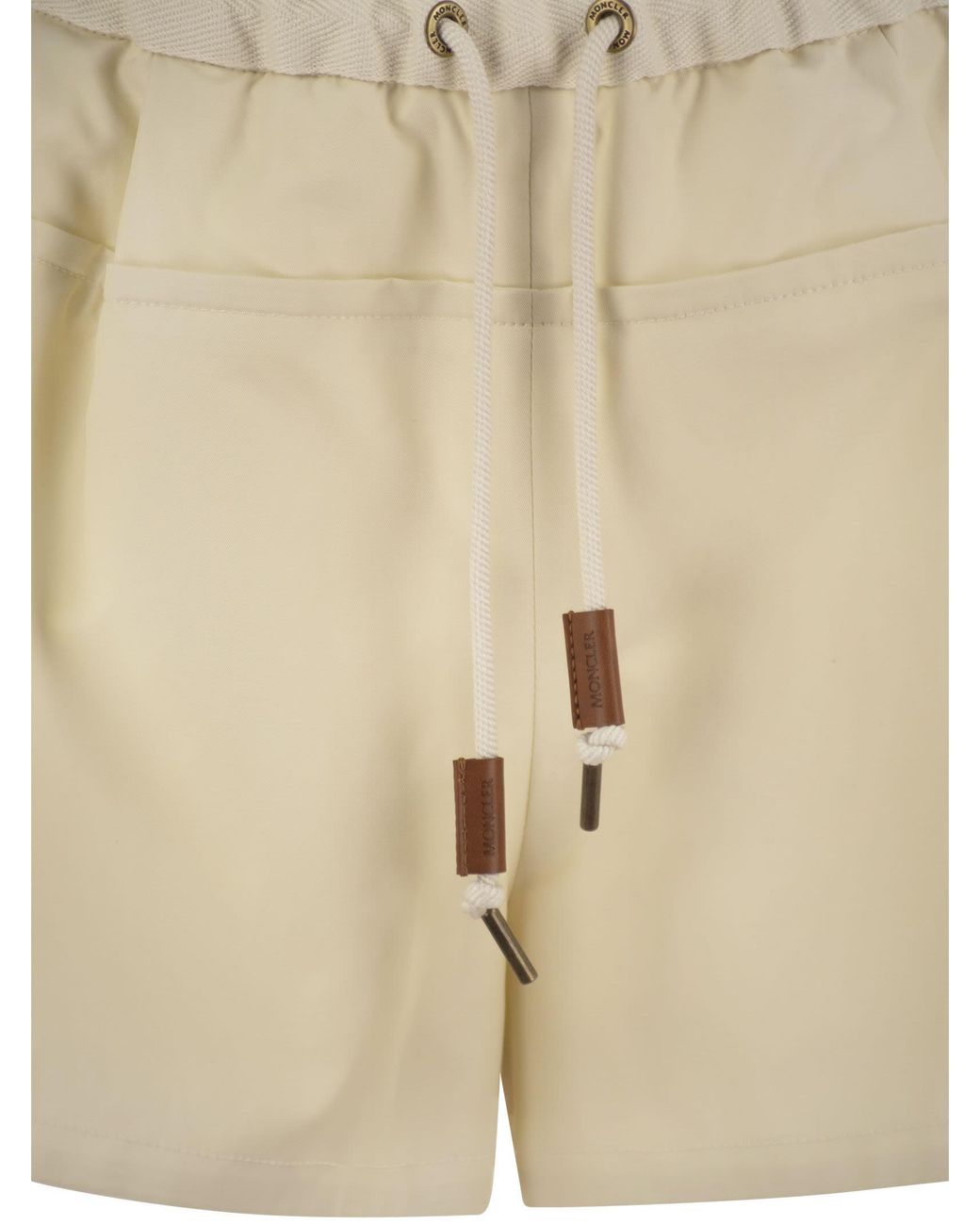 Moncler Natural Cotton Blend Shorts
