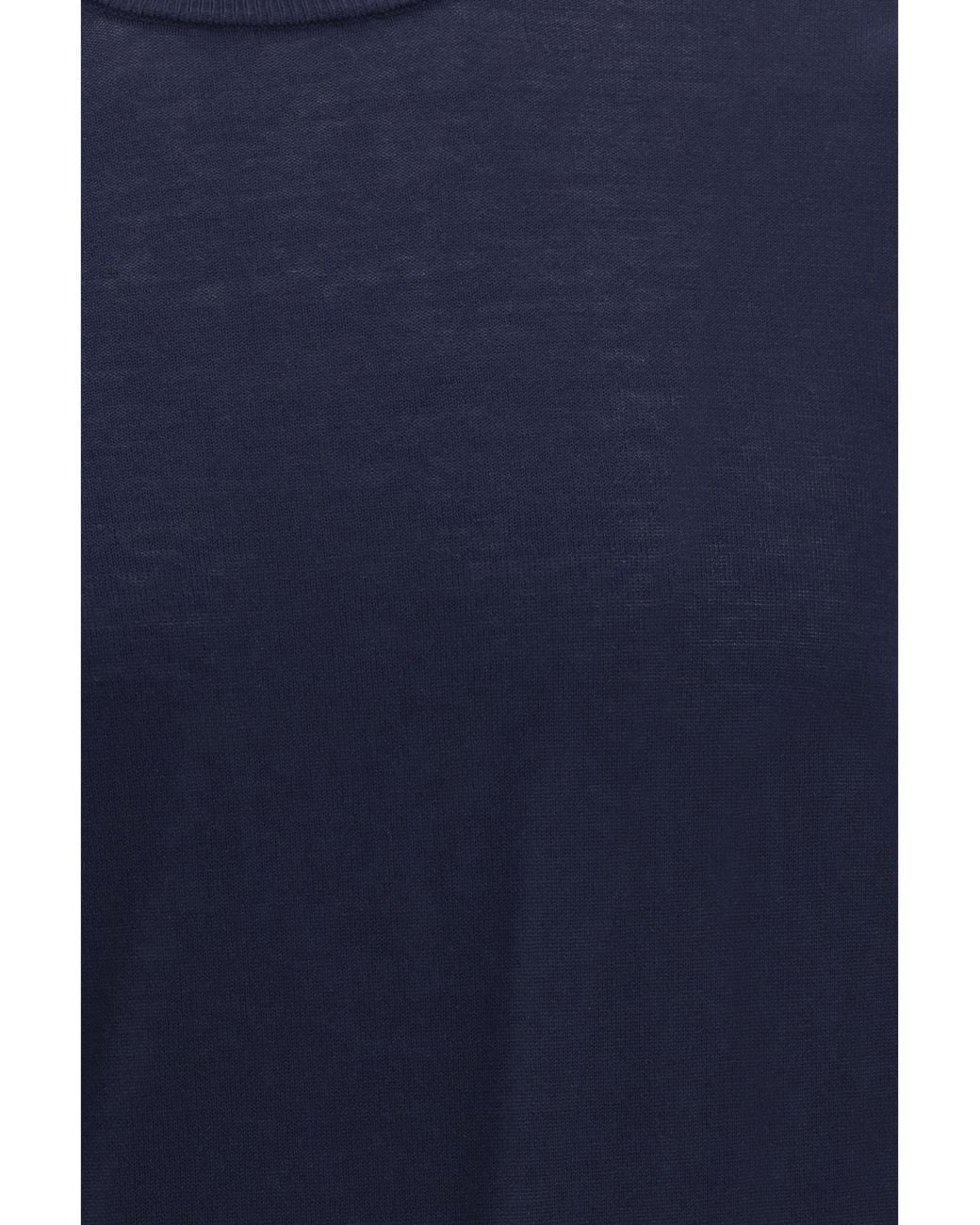 Roberto Collina Blue Cotton Crew Neck Sweater for men