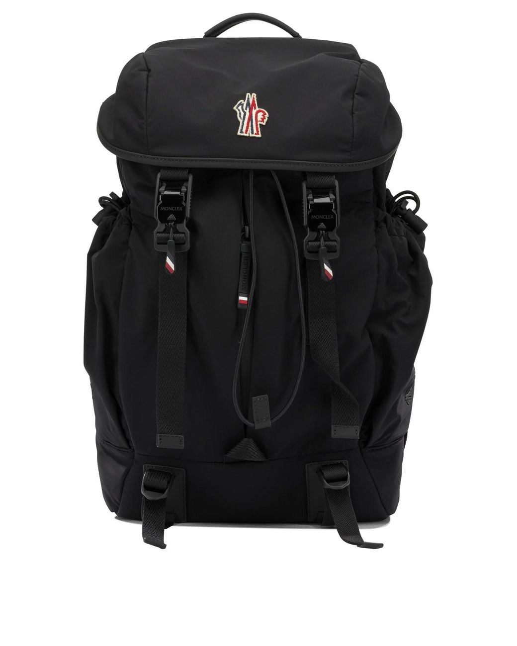 Moncler Black Sports Backpack With Logo for men