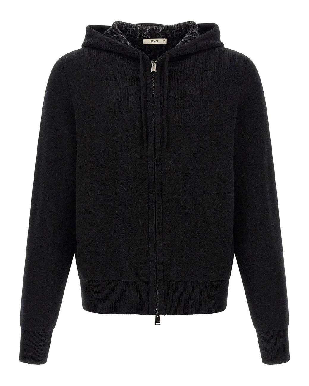 Fendi Black Cashmere Hoodie for men
