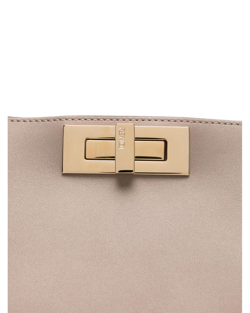 Fendi Natural Medium Peekaboo Shoulder Bag