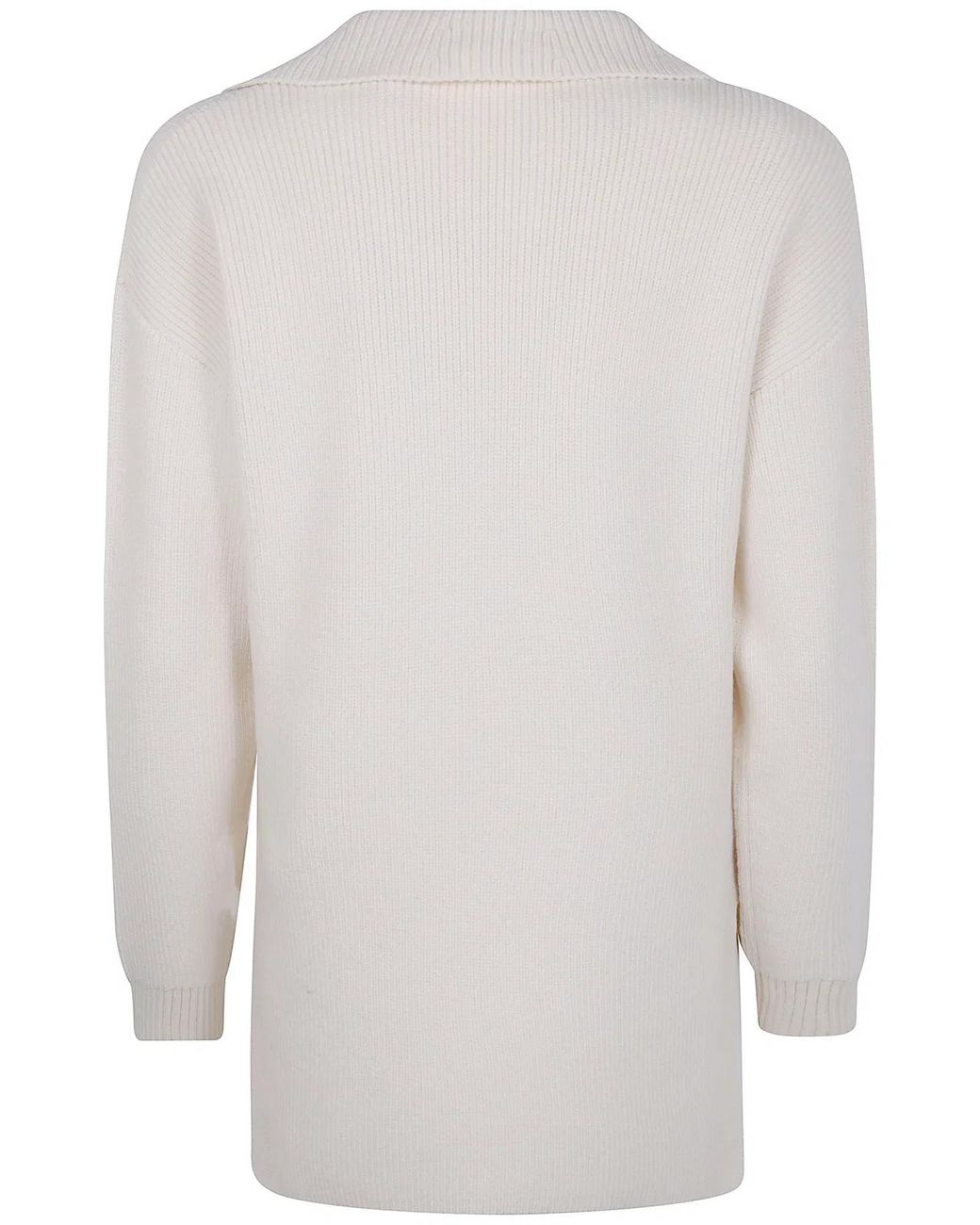 Elisabetta Franchi White Polo Neck Sweater