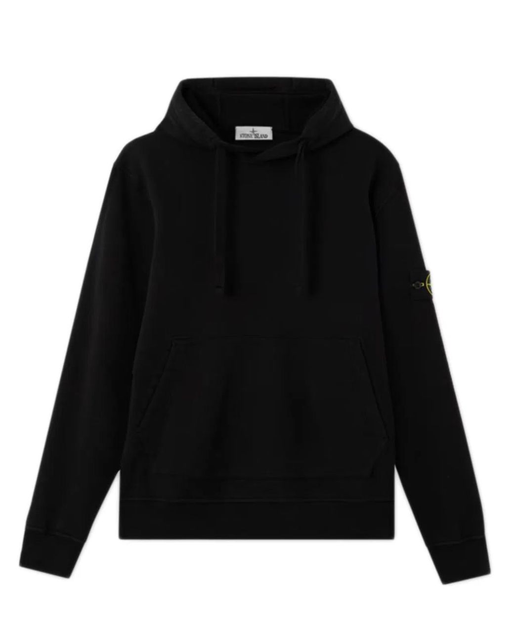 Stone Island Black Regular Fit Sweatshirt With Hood And Kangaroo Pocket for men