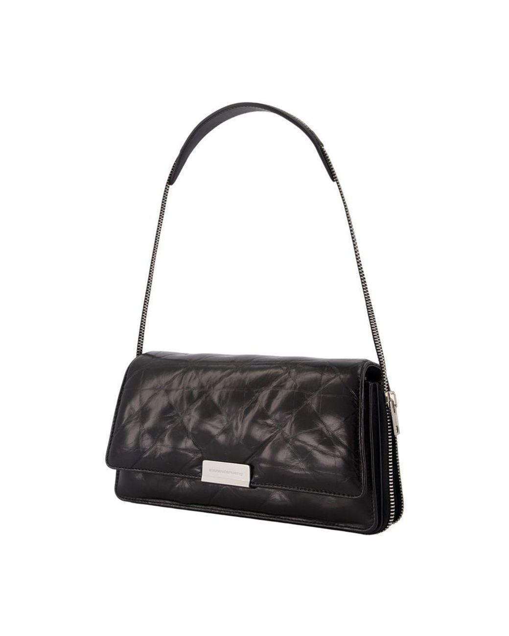Alexander Wang Black Siren Medium Flap Shoulder Bag