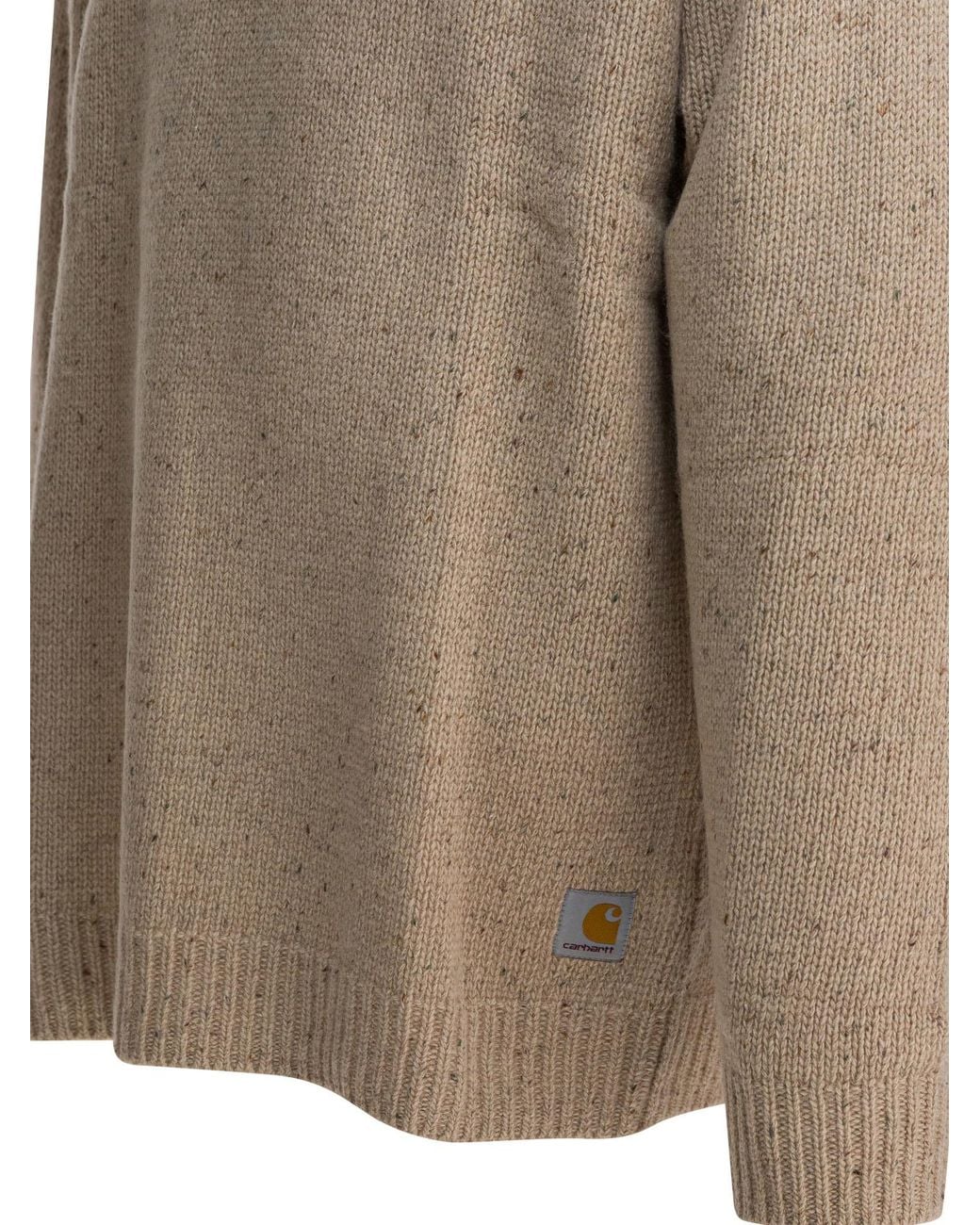 Carhartt Brown "Anglistic" Crew-Neck Sweater for men