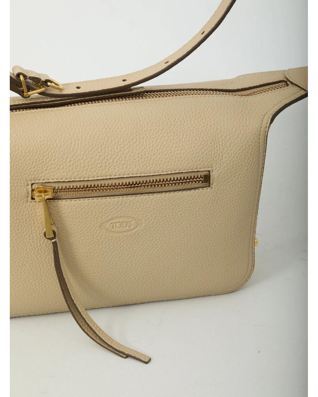 Tod's Natural Metal Dots Mini Leather Bag