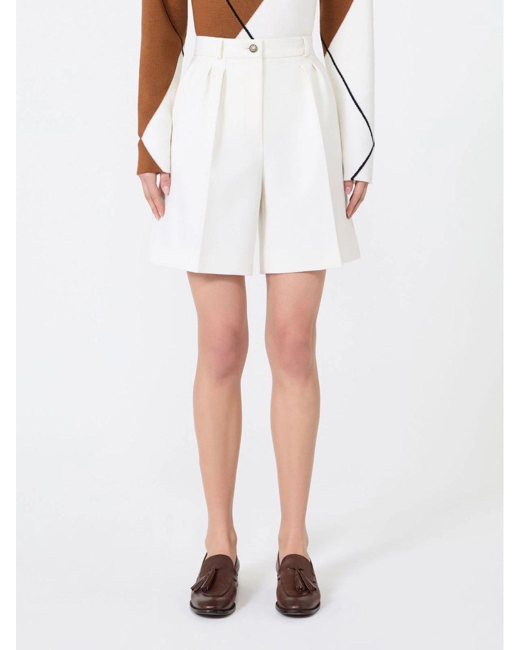 Max Mara White Mxmsauna Short Trouser