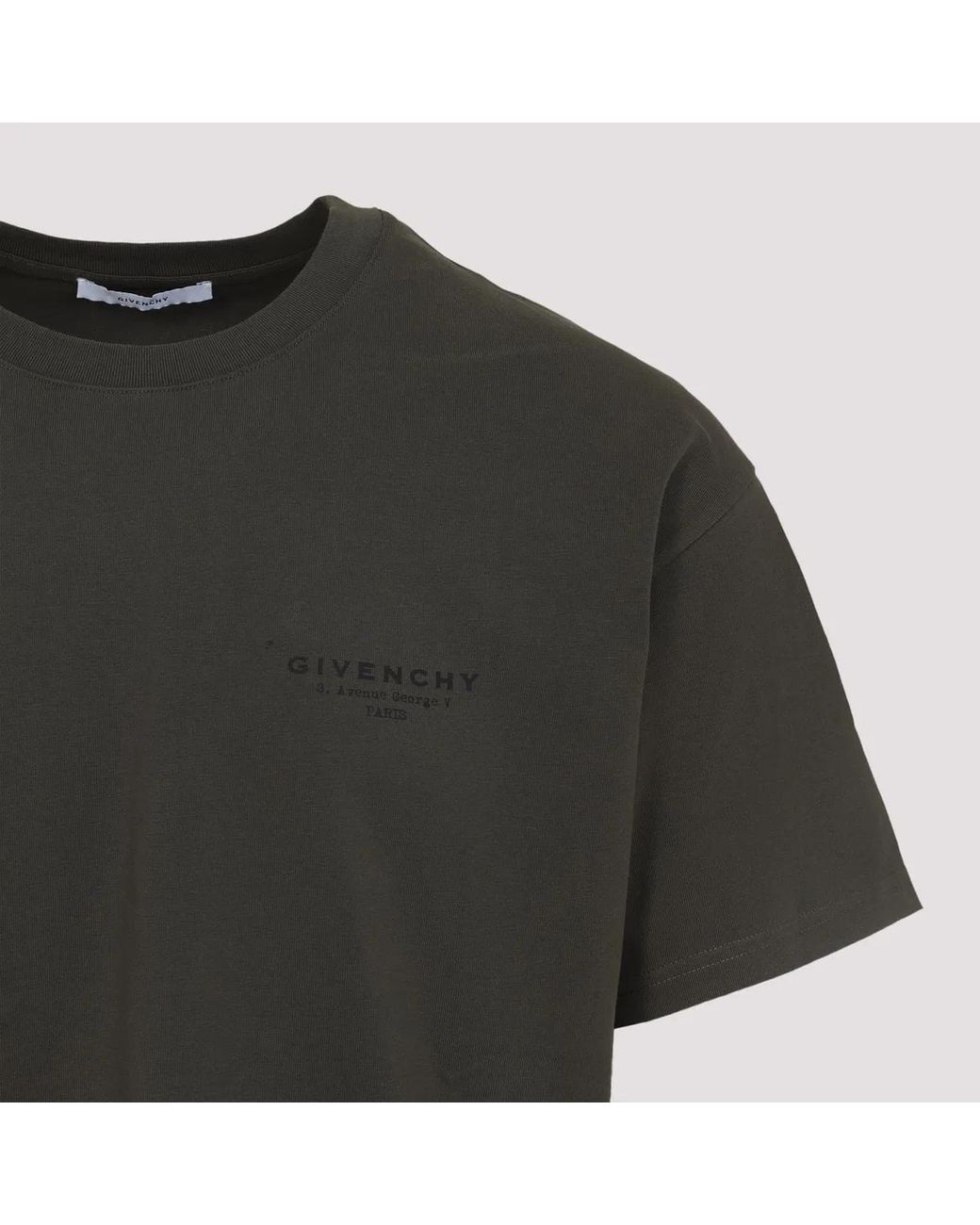 Givenchy Black Cotton T-Shirt With Logo Print for men