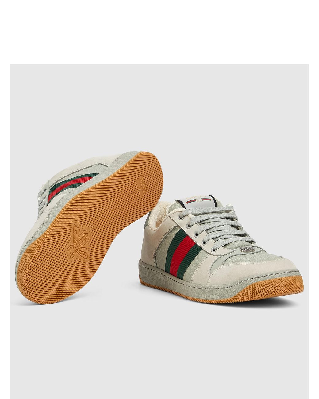 Gucci Gray Sneaker Screener With Gg for men