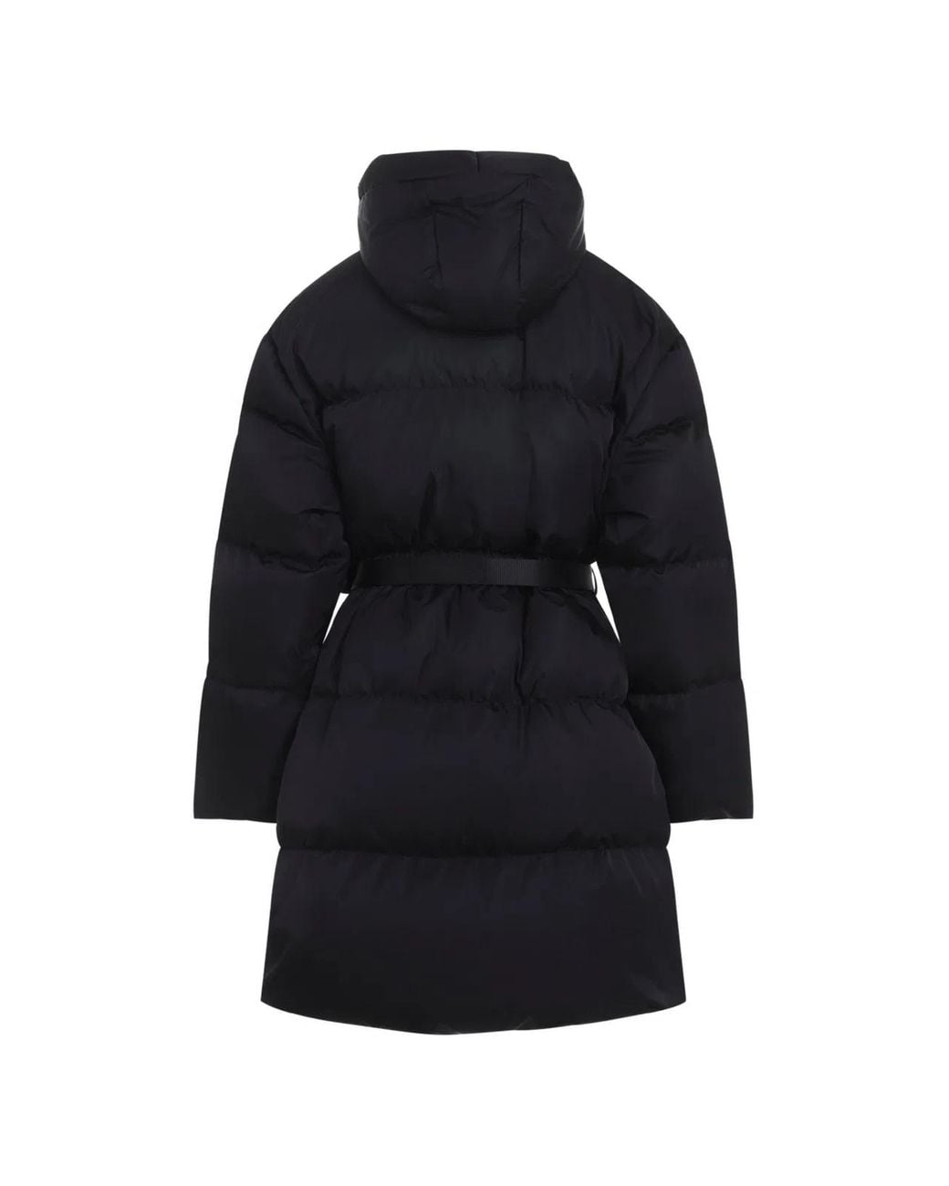 Prada Blue Belted Padded Coat