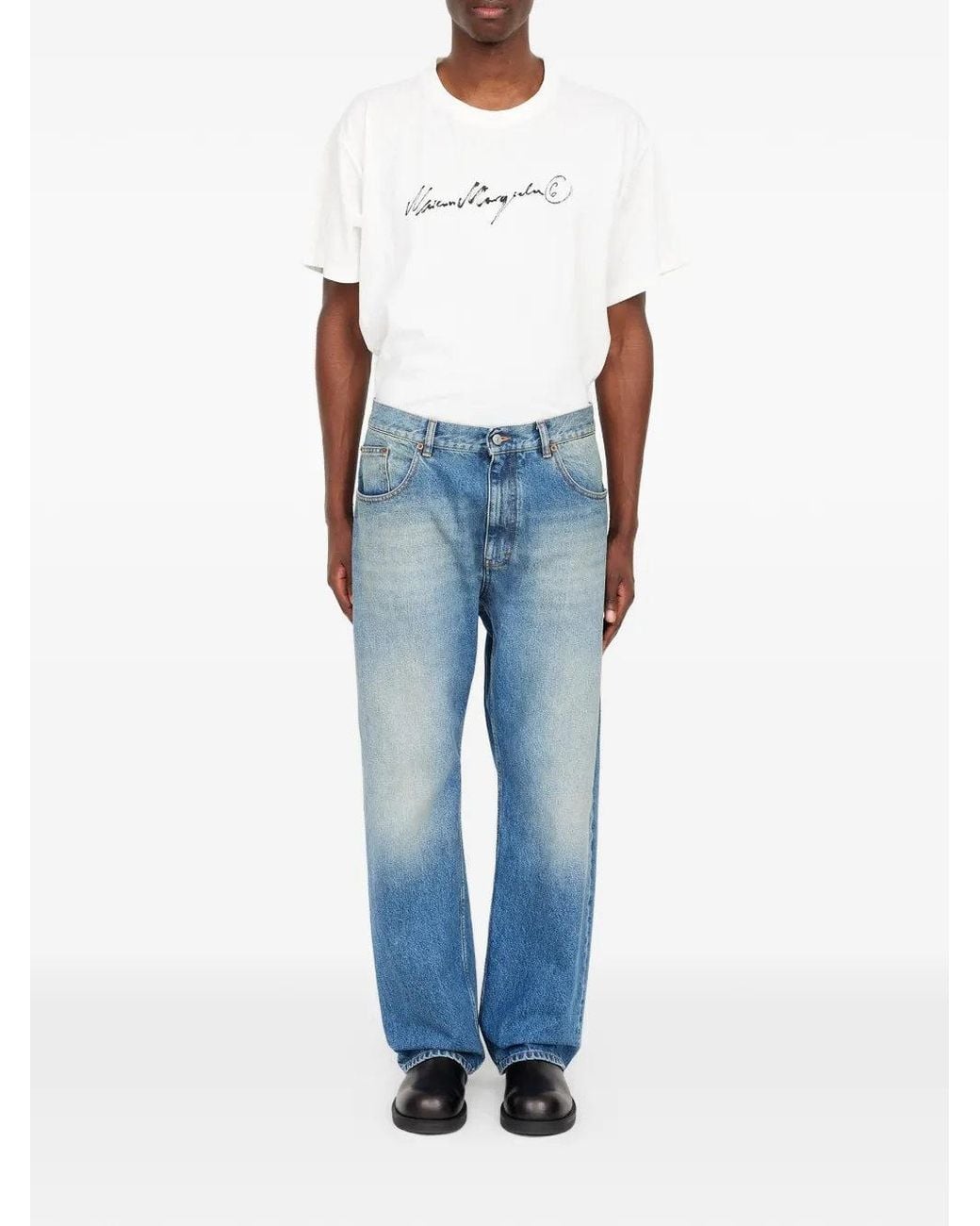 MM6 by Maison Margiela Blue Straight-Leg Jeans for men