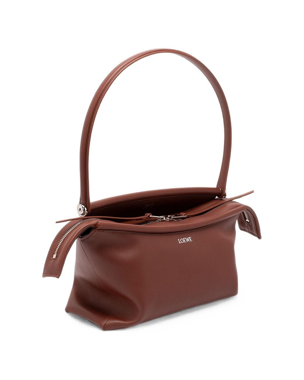 Loewe Brown Whisker Glazed Calfskin Shoulder Bag