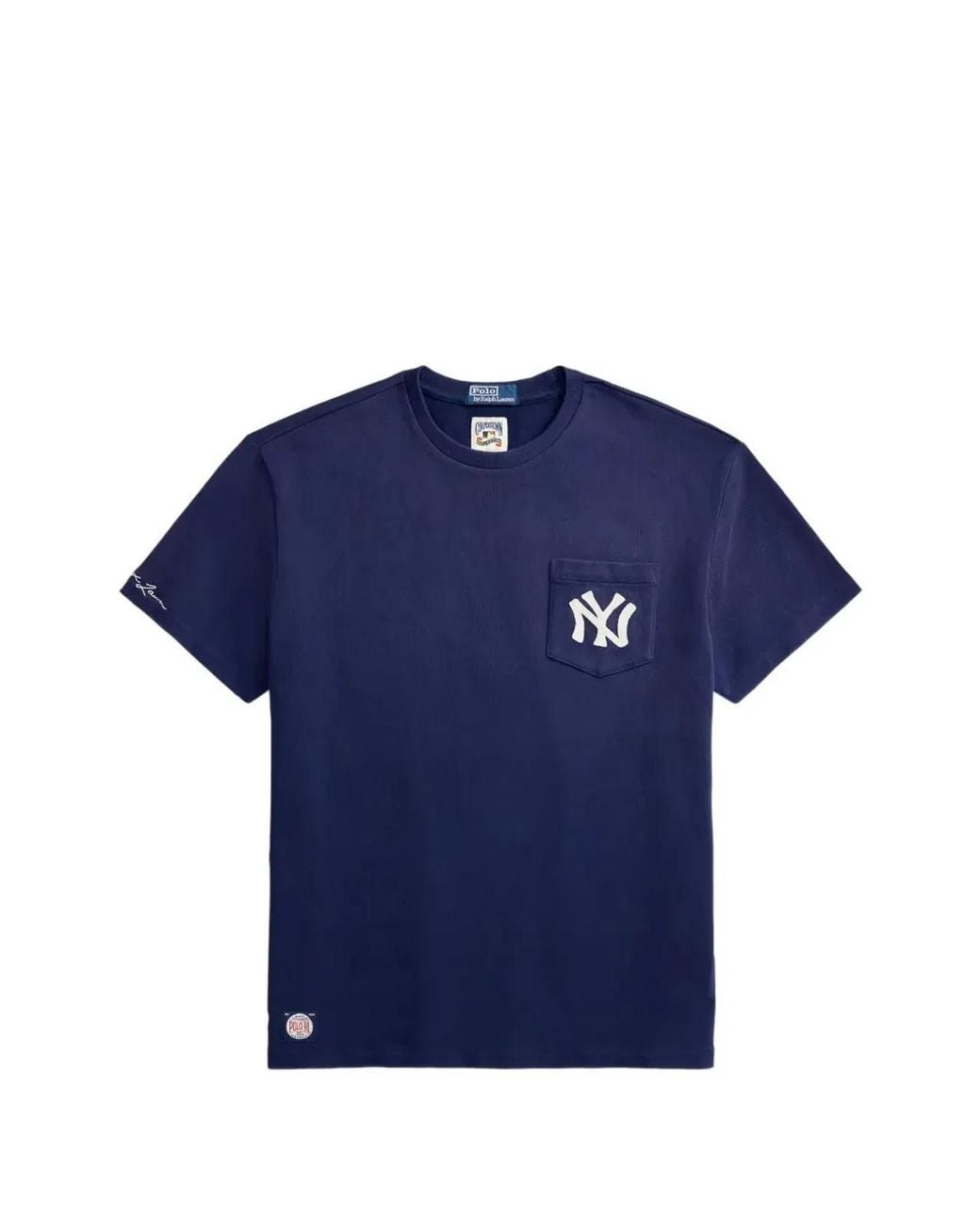 Polo Ralph Lauren Blue T-Shirt Crewneck Pocket for men