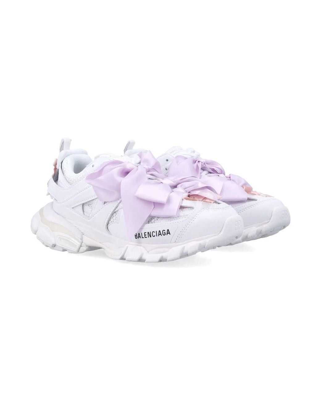 Balenciaga Purple Track Bow-Embellished Sneakers
