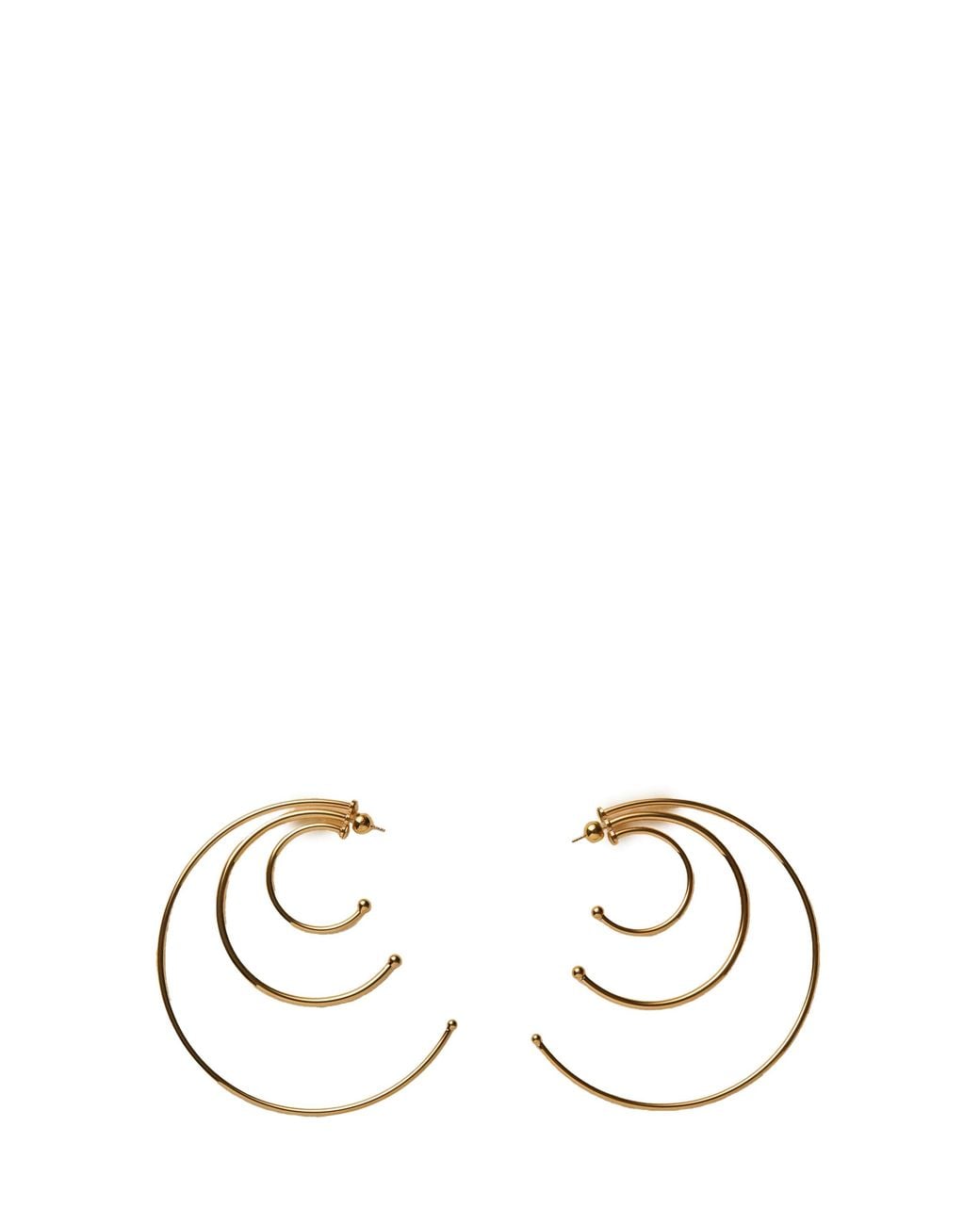 Panconesi White Pierced Solar Hoops Earrings Large