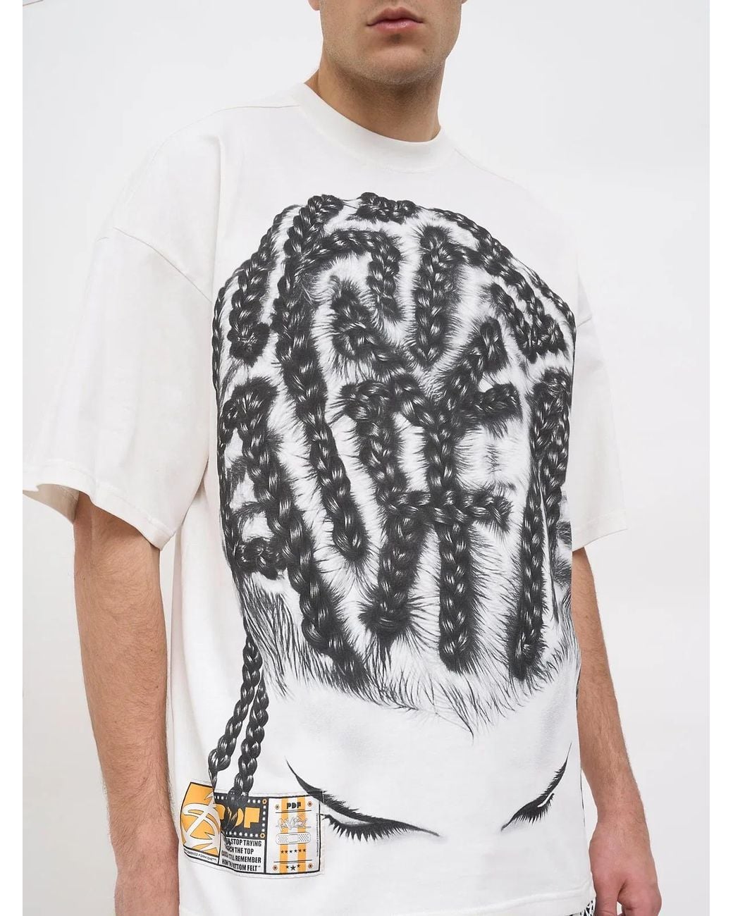 PDF Gray The Boy Braids T-Shirt for men