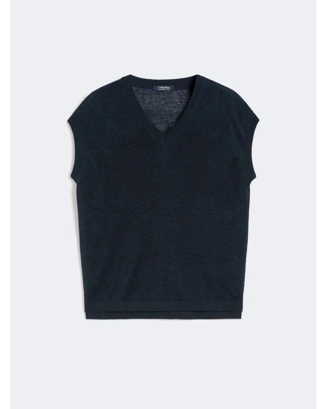 Max Mara Blue Smmghianda Knitted Waistcoat
