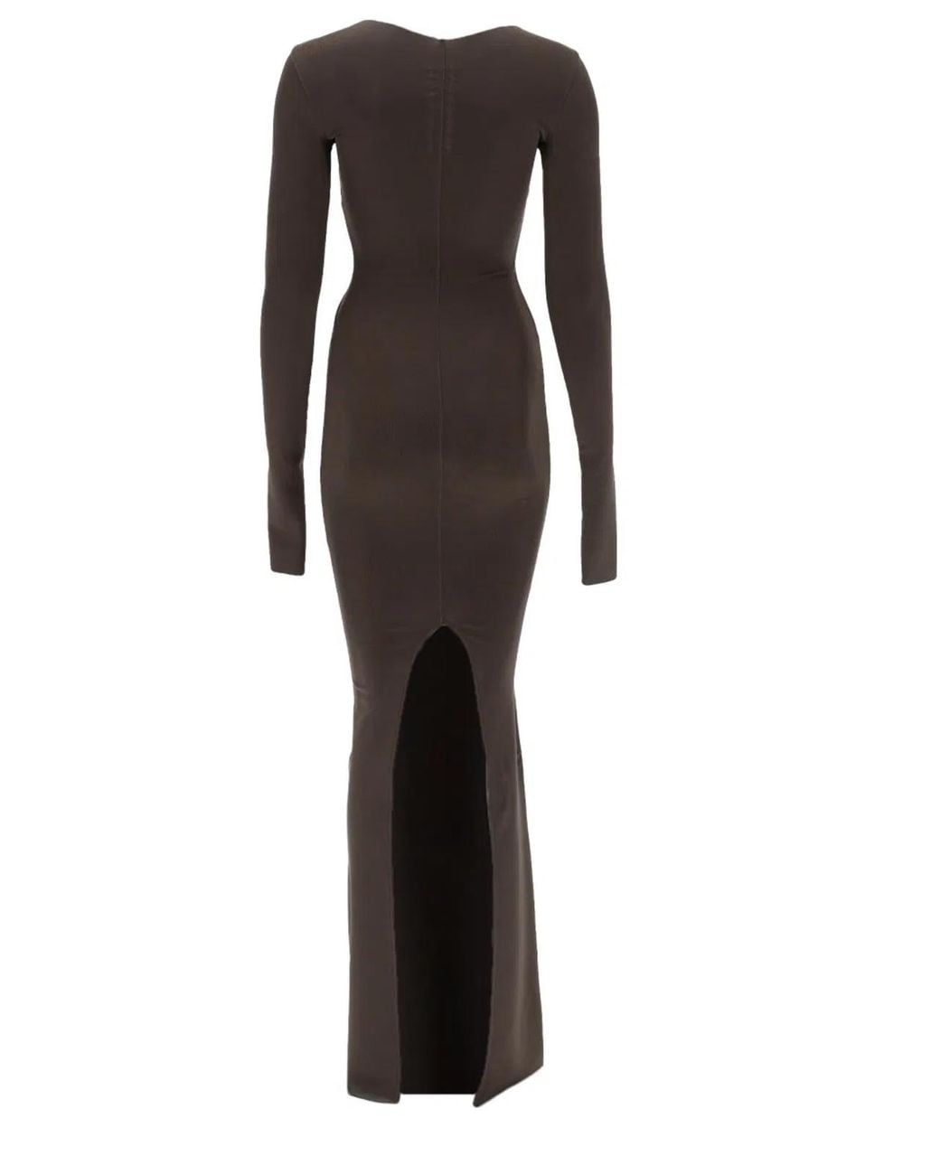 Rick Owens Brown Abito "Temple Gown"