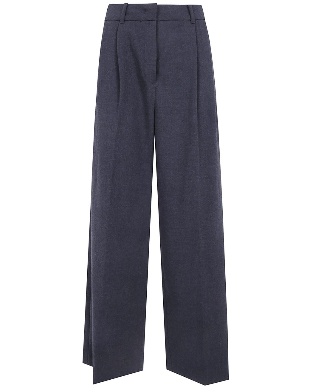 DUNST Blue Double Pleated Wide Slacks
