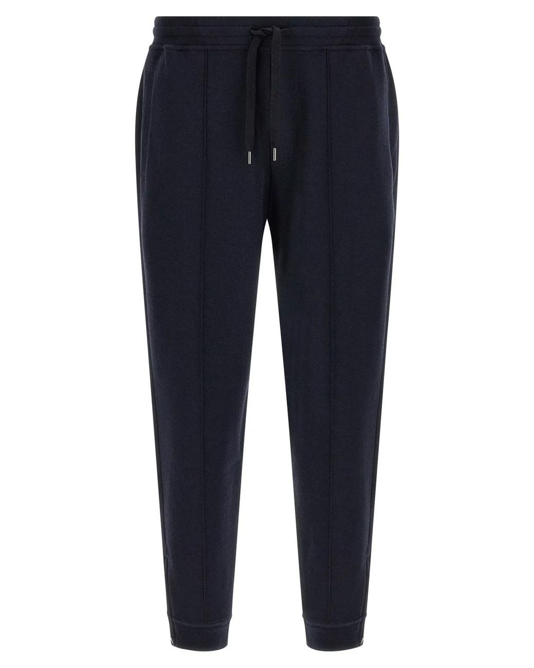 Brunello Cucinelli Blue Cotton, Cashmere And Silk Joggers for men
