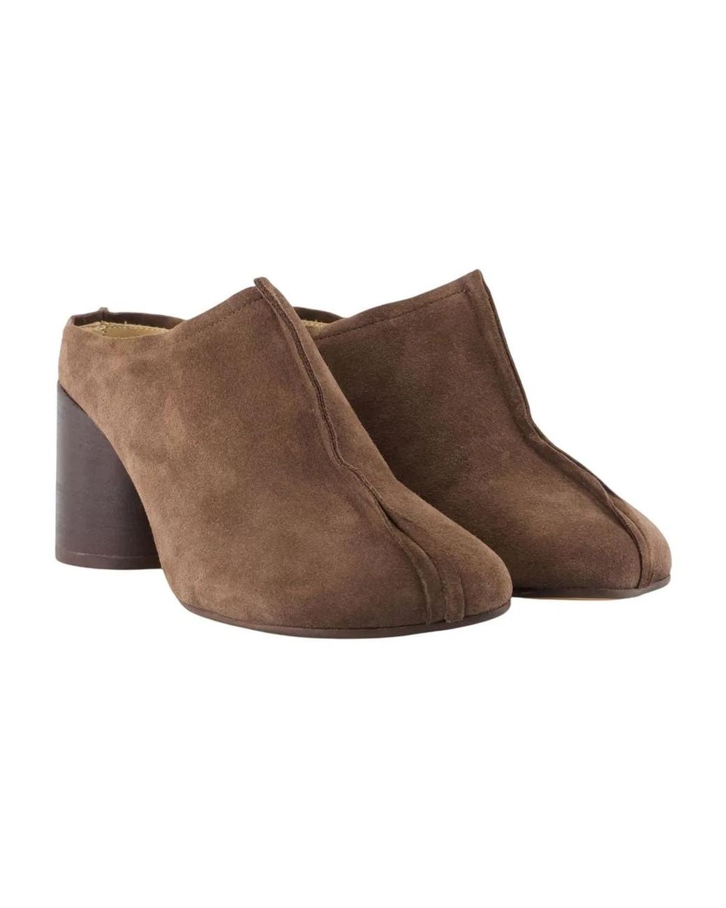 MM6 by Maison Margiela Brown Leather Mules