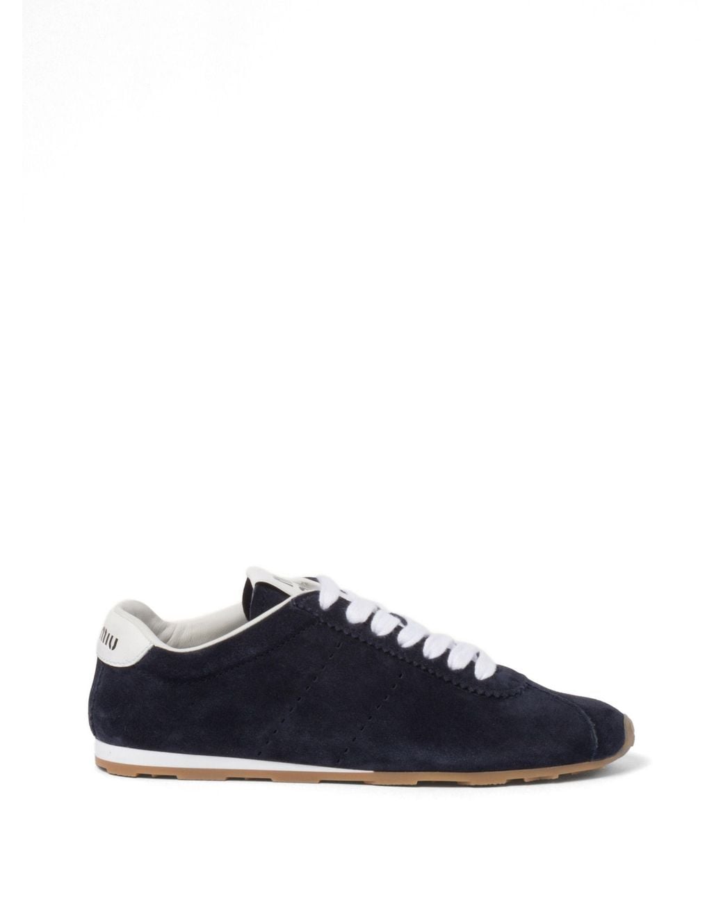 Miu Miu Blue Plume Suede Sneakers