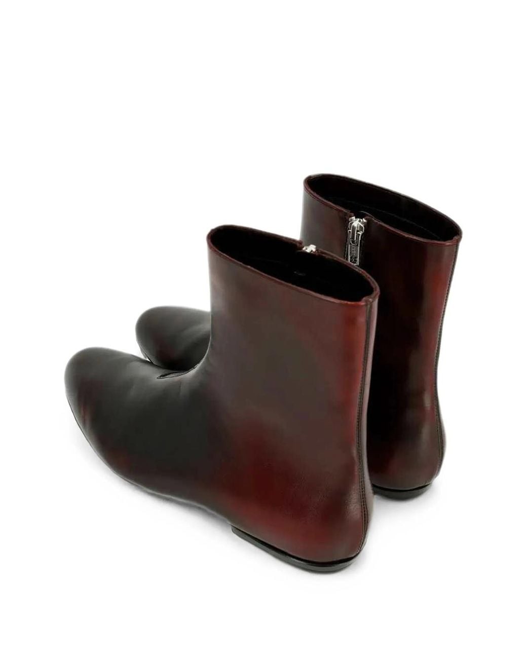 Dries Van Noten Brown Leather Sock Boots for men